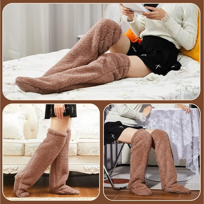 Fuzzy Over Knee High Winter Warm Socks